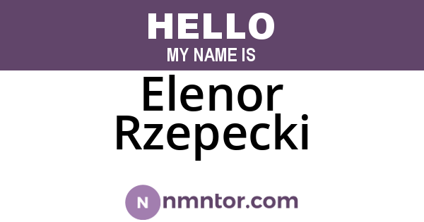Elenor Rzepecki