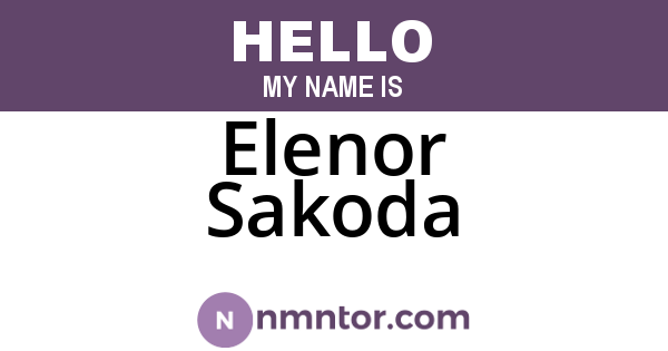 Elenor Sakoda