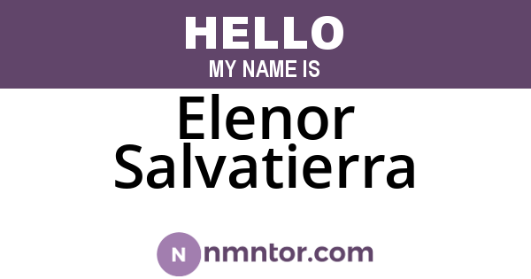 Elenor Salvatierra
