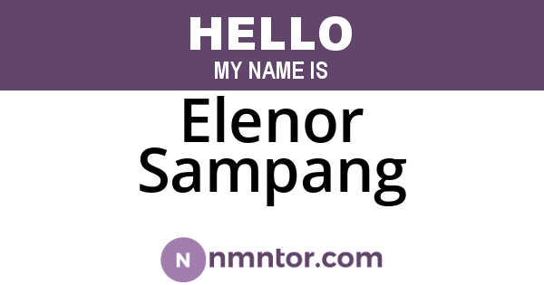 Elenor Sampang