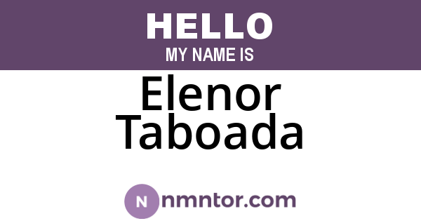 Elenor Taboada