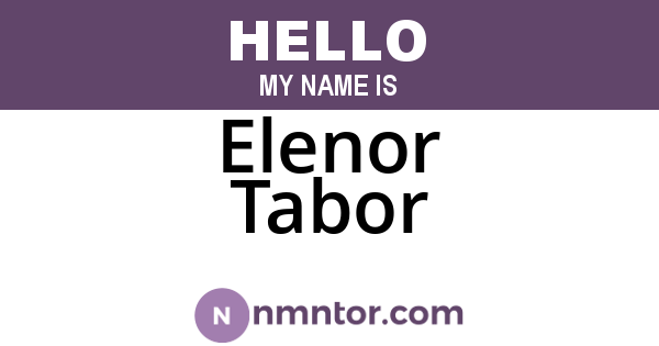 Elenor Tabor