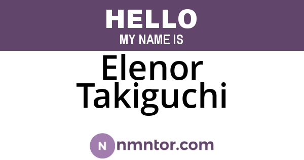 Elenor Takiguchi