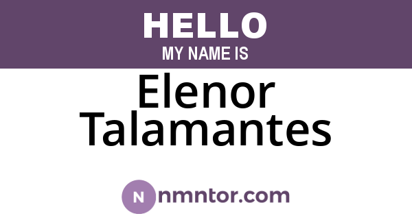 Elenor Talamantes