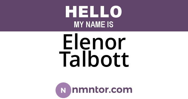 Elenor Talbott