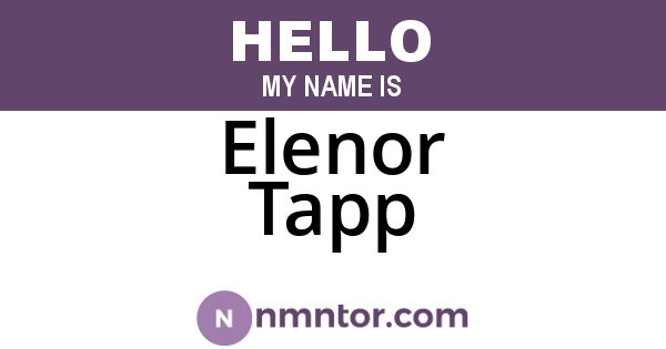 Elenor Tapp