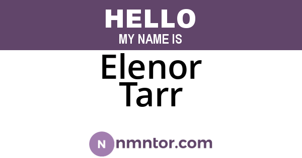 Elenor Tarr