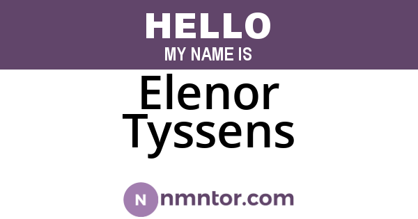 Elenor Tyssens