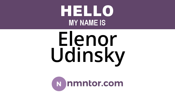 Elenor Udinsky