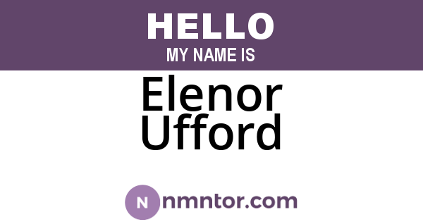 Elenor Ufford