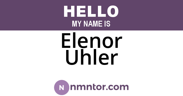 Elenor Uhler