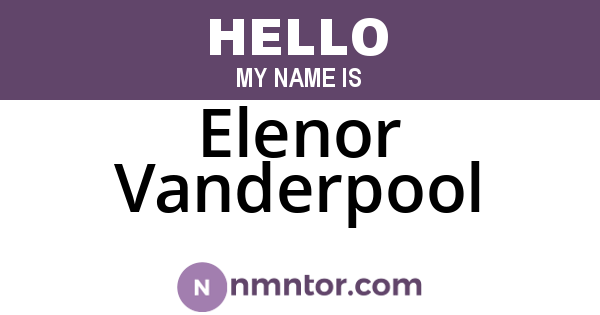 Elenor Vanderpool