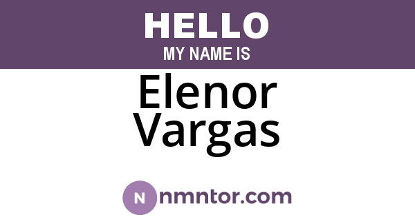 Elenor Vargas