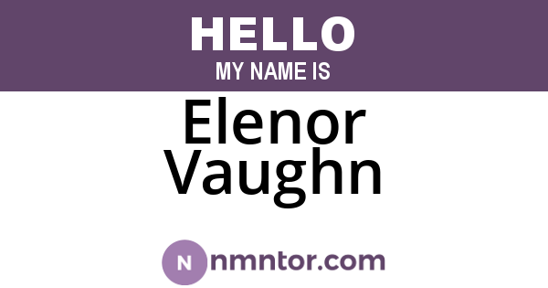 Elenor Vaughn