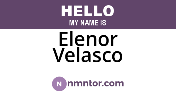 Elenor Velasco