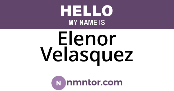 Elenor Velasquez