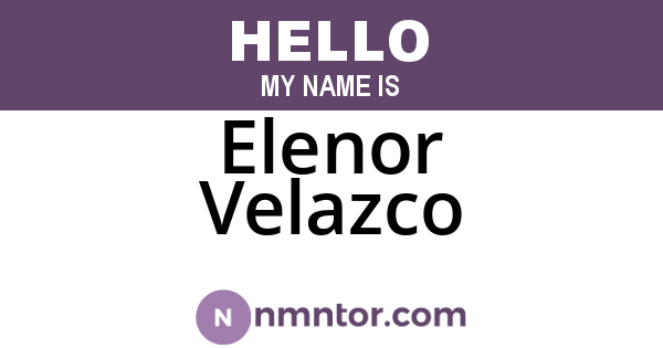 Elenor Velazco