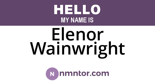 Elenor Wainwright