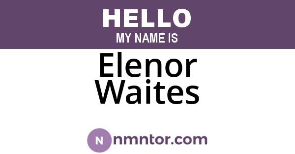Elenor Waites