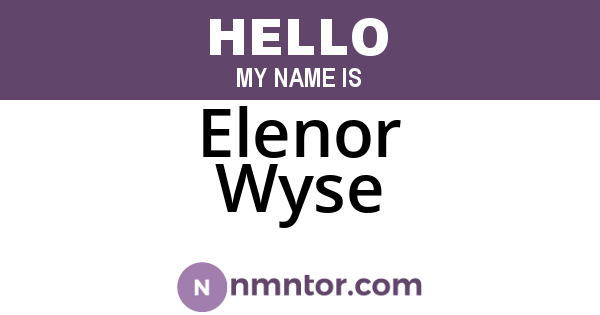 Elenor Wyse