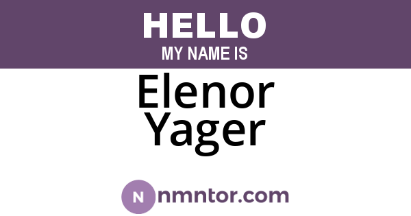 Elenor Yager