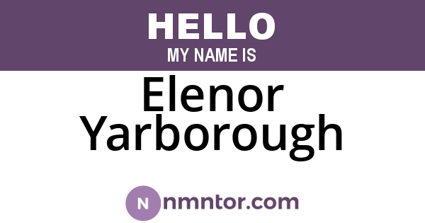 Elenor Yarborough