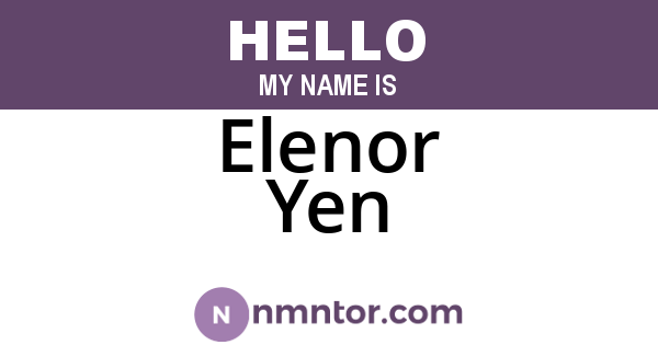 Elenor Yen