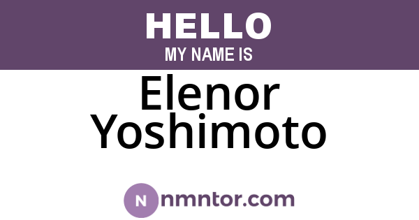 Elenor Yoshimoto