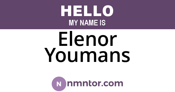 Elenor Youmans