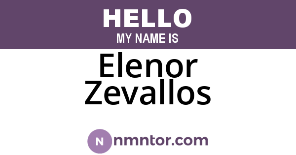 Elenor Zevallos