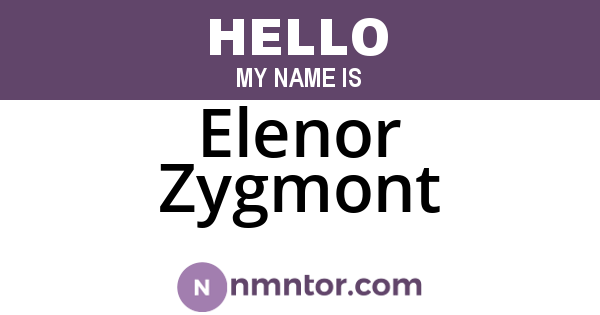 Elenor Zygmont