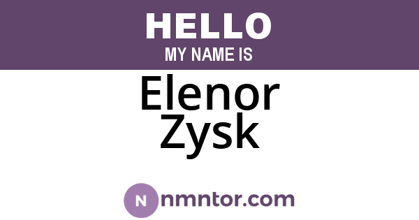 Elenor Zysk