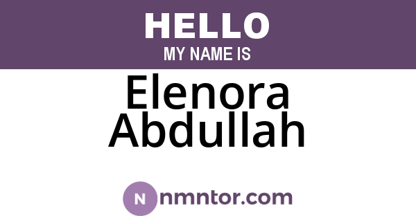 Elenora Abdullah