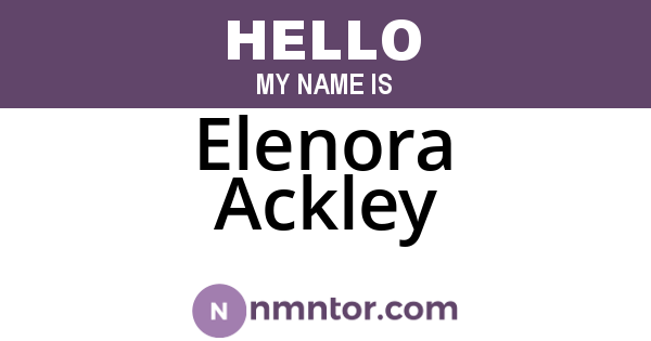 Elenora Ackley