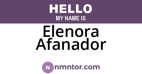 Elenora Afanador