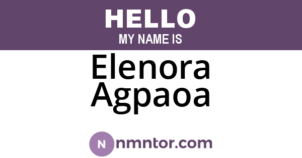 Elenora Agpaoa