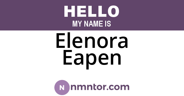 Elenora Eapen
