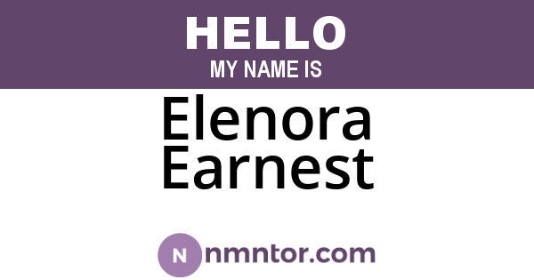 Elenora Earnest