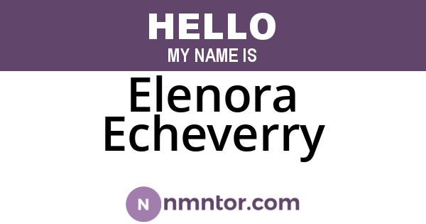 Elenora Echeverry