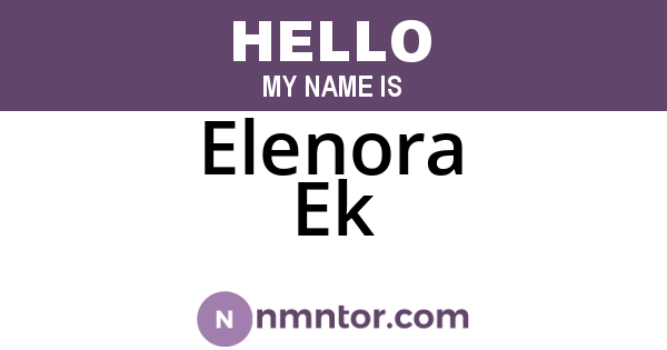 Elenora Ek