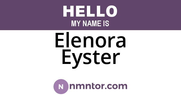 Elenora Eyster