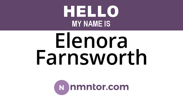 Elenora Farnsworth