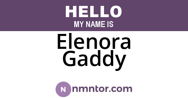 Elenora Gaddy