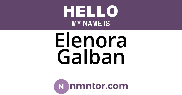 Elenora Galban