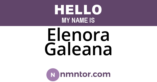 Elenora Galeana