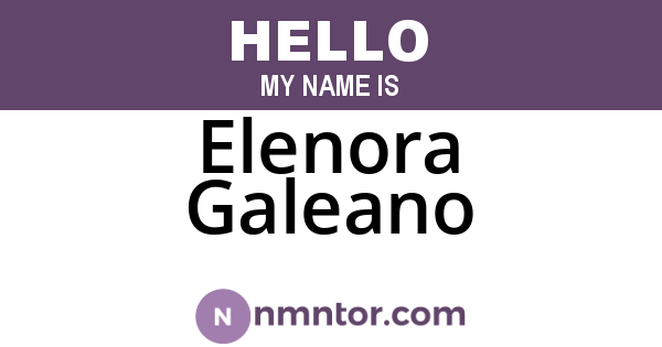 Elenora Galeano