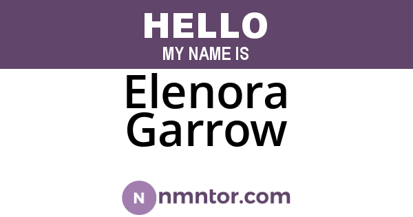 Elenora Garrow