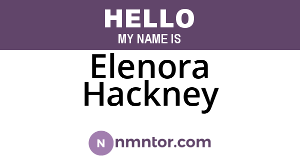 Elenora Hackney