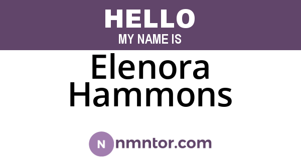 Elenora Hammons