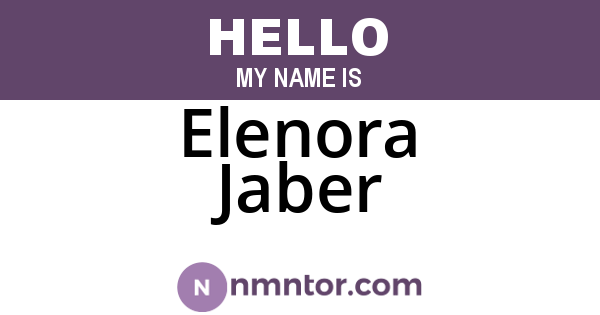 Elenora Jaber